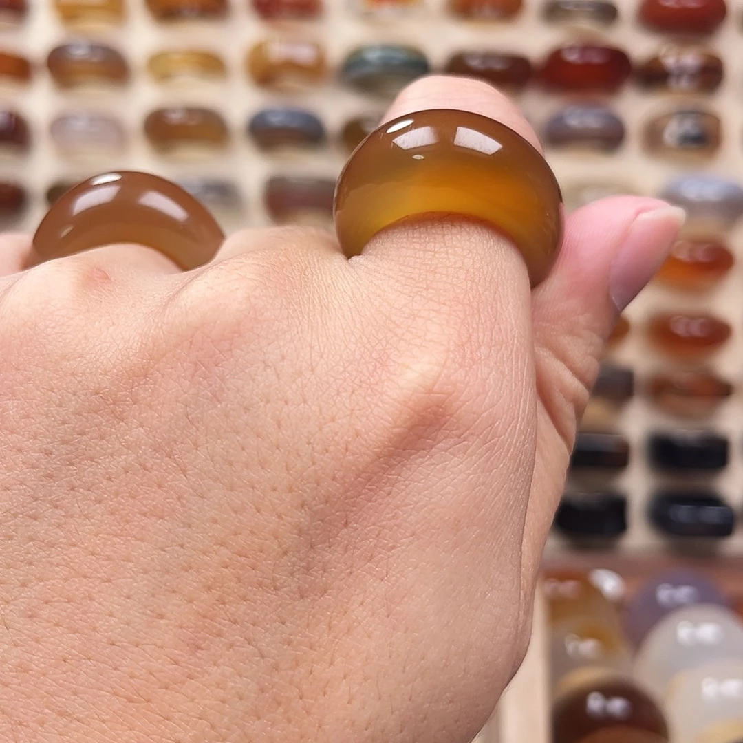 玛瑙/玉髓合金戒指3港17