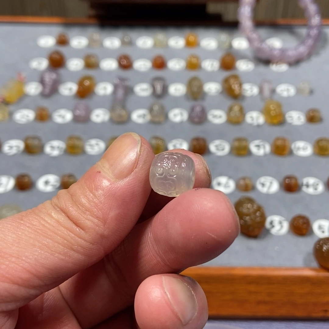 老***爷玛瑙/玉髓合金颈饰珠