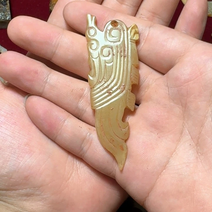 星***^和田玉未镶嵌挂件