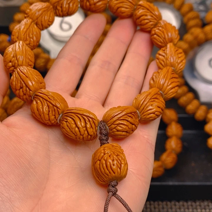 桃核手串龙纹小金条16