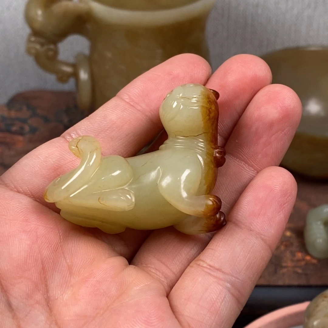 金***螂非常精美的手把件