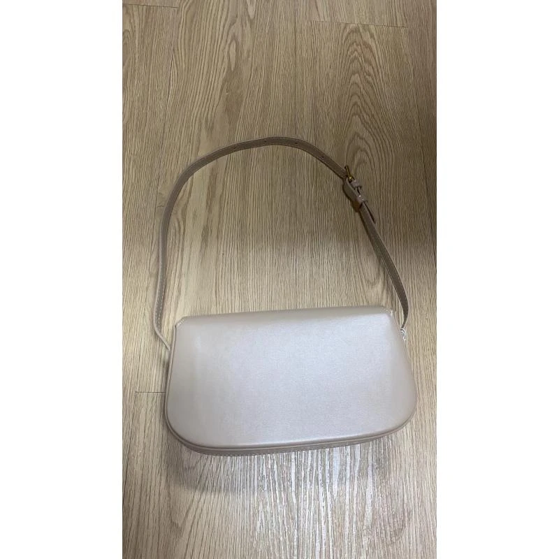 时尚潮流真皮新款女包横版豆腐包单肩 0210 奶茶色