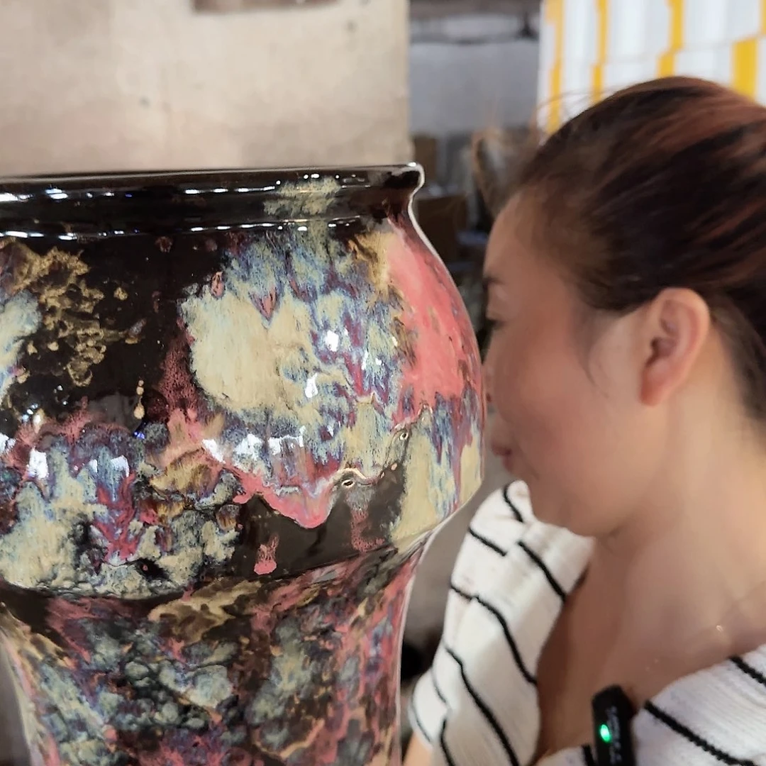 紫砂花盆王嫂花盆0922-160高33口20
