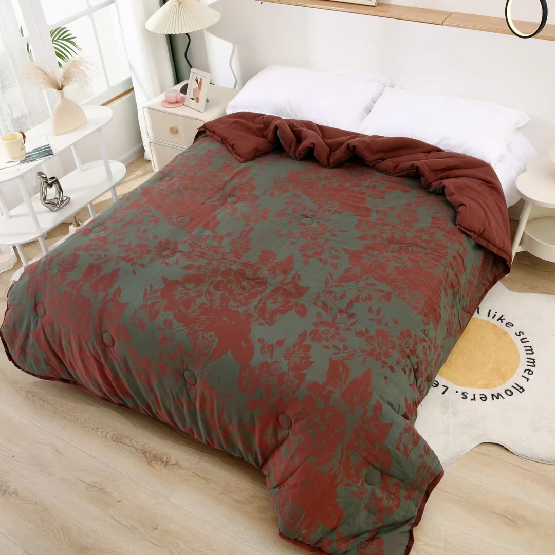 JFAN（花影被子） 高端双层纱柔软亲肤透气可机洗四季被