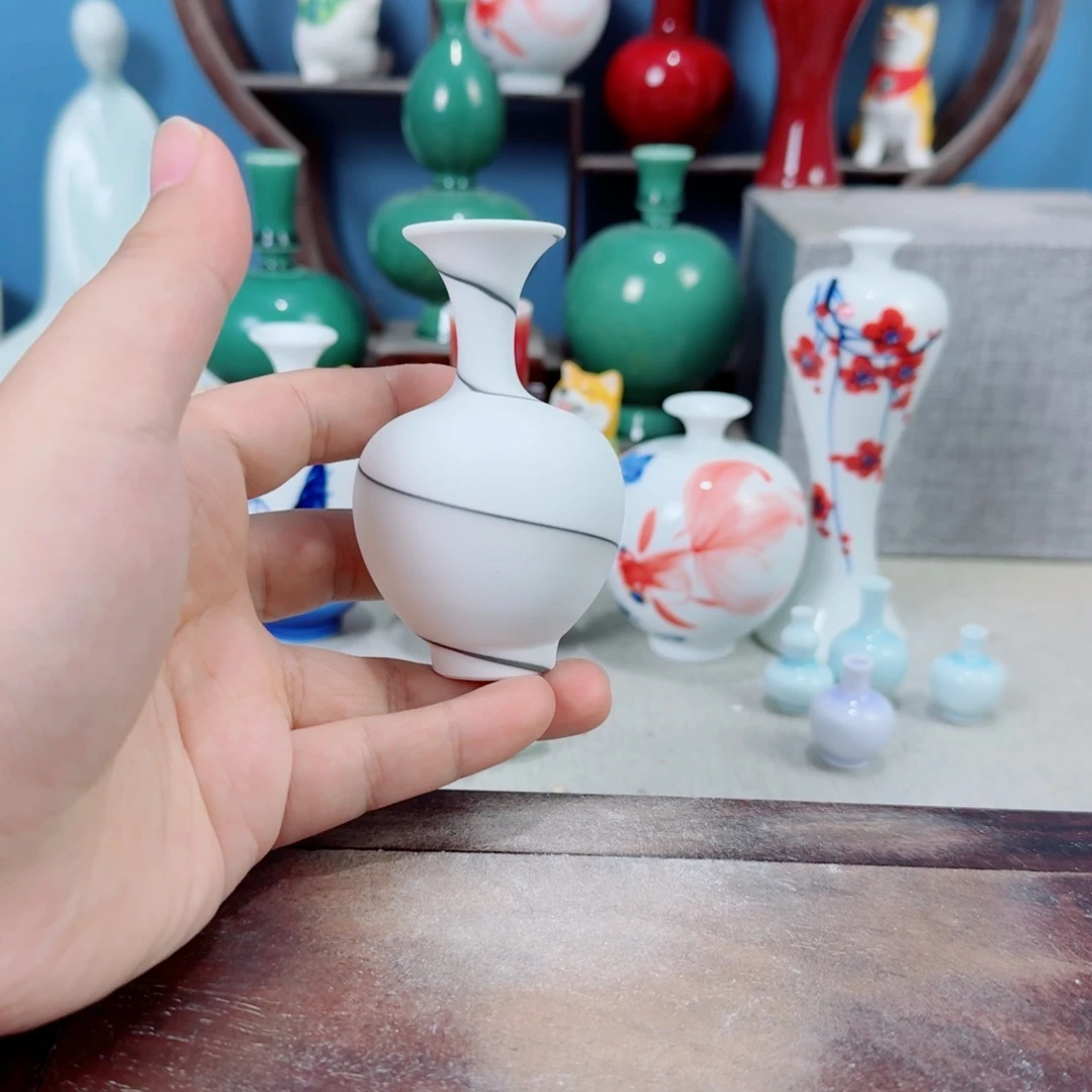 陶瓷手工小花器摆件