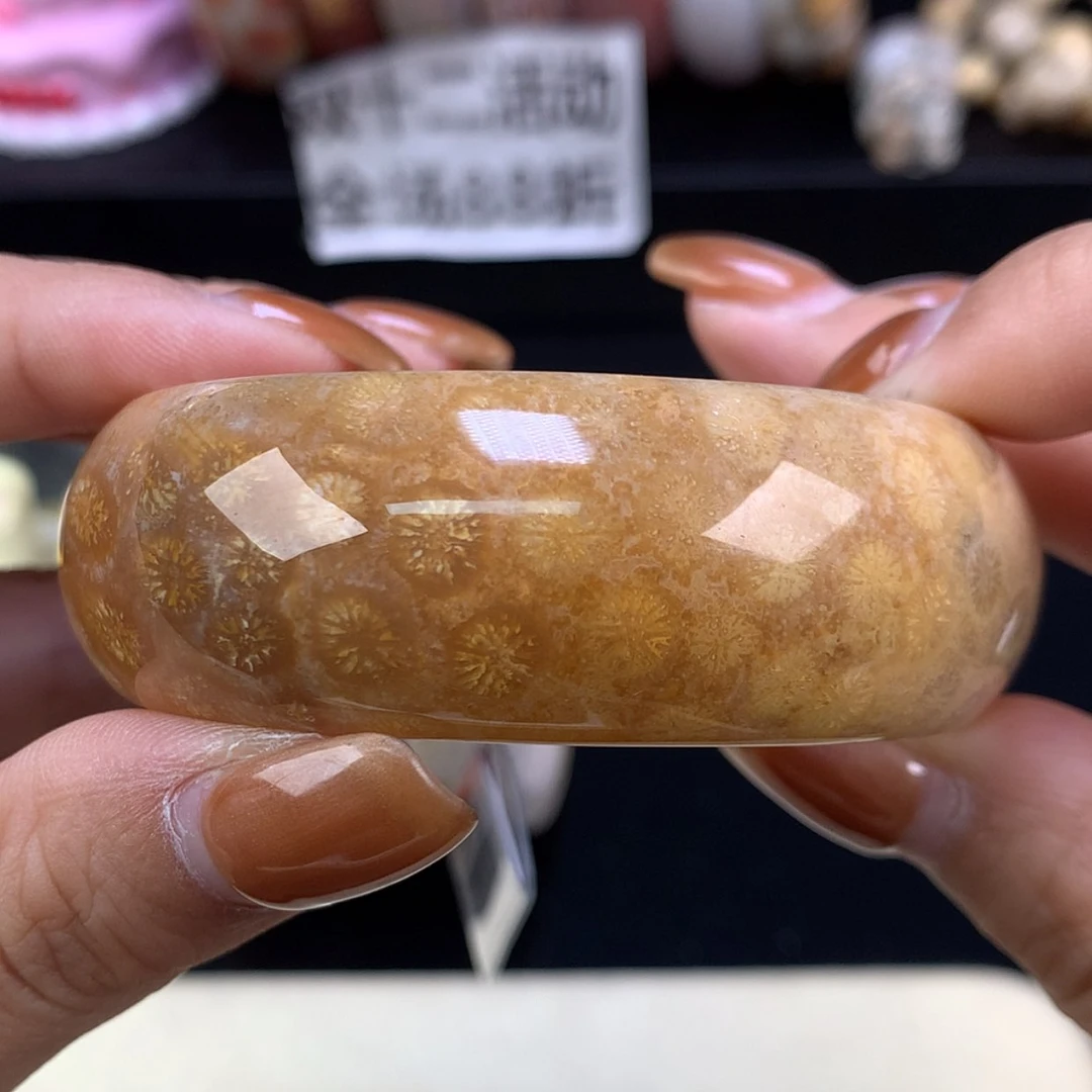 【闪购商品】颈饰未镶嵌硅化珊瑚（珊瑚玉）精美手镯52.3（58号）