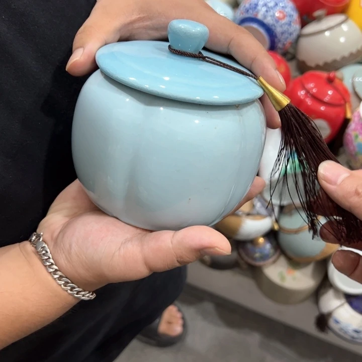 瑕疵福利品陶瓷茶叶罐介意勿拍