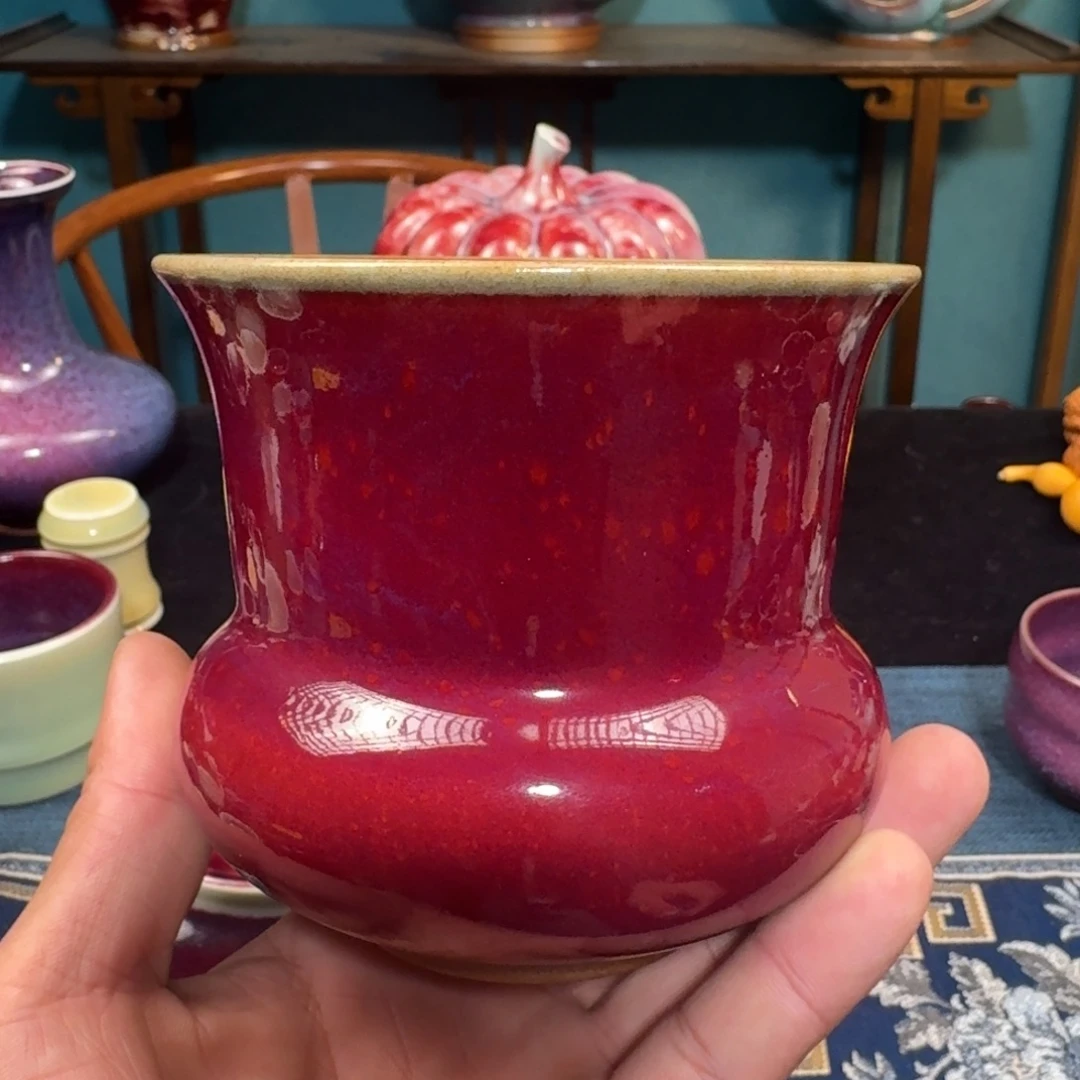 秋***陶杯子入窑一色出窑万彩