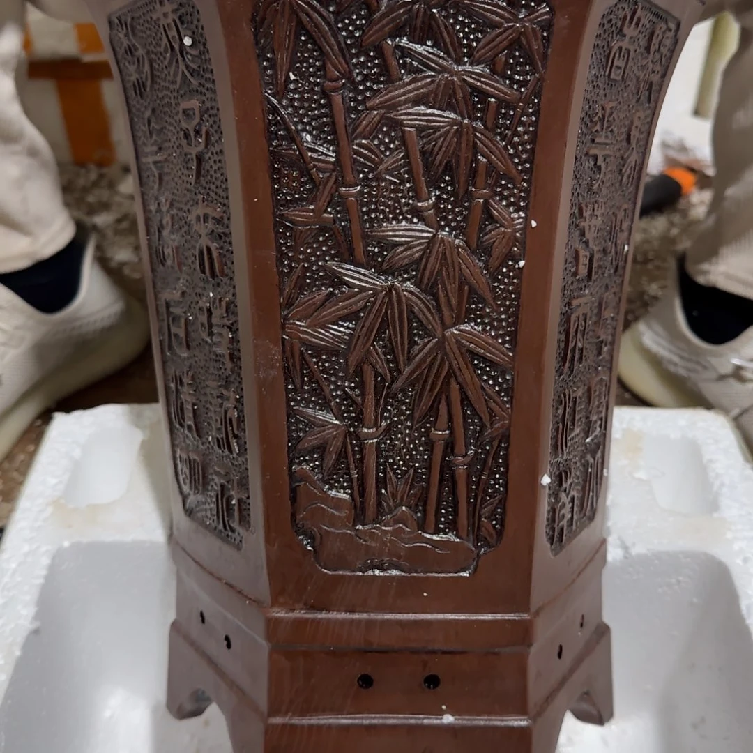 紫砂花盆口径23.30好