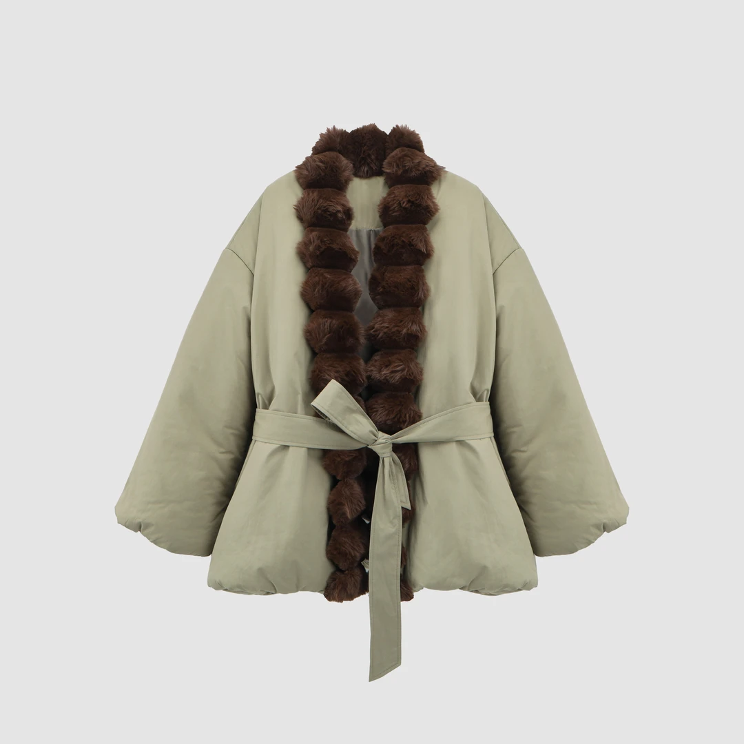 复古风收腰显瘦毛毛女士秋冬外套