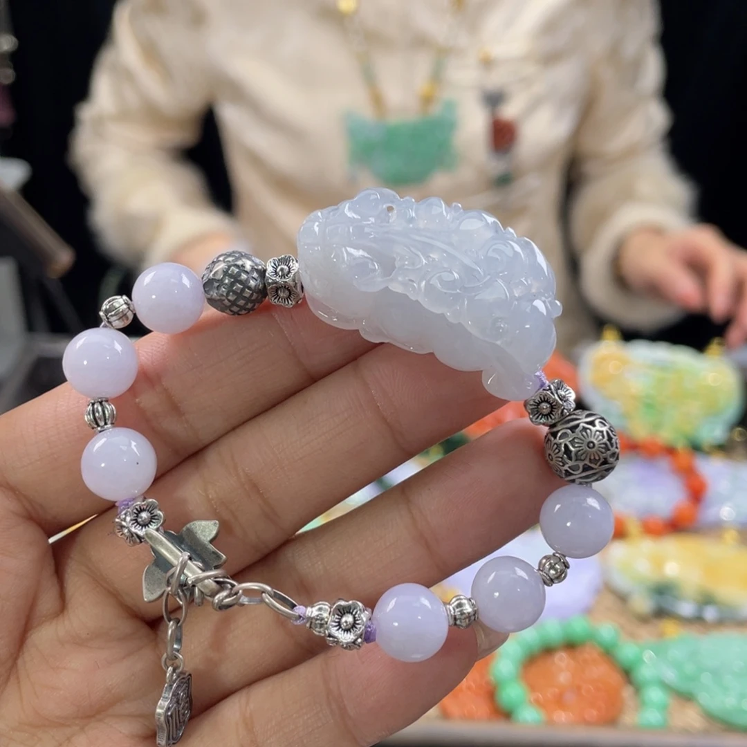 翡翠手链未镶嵌代编织