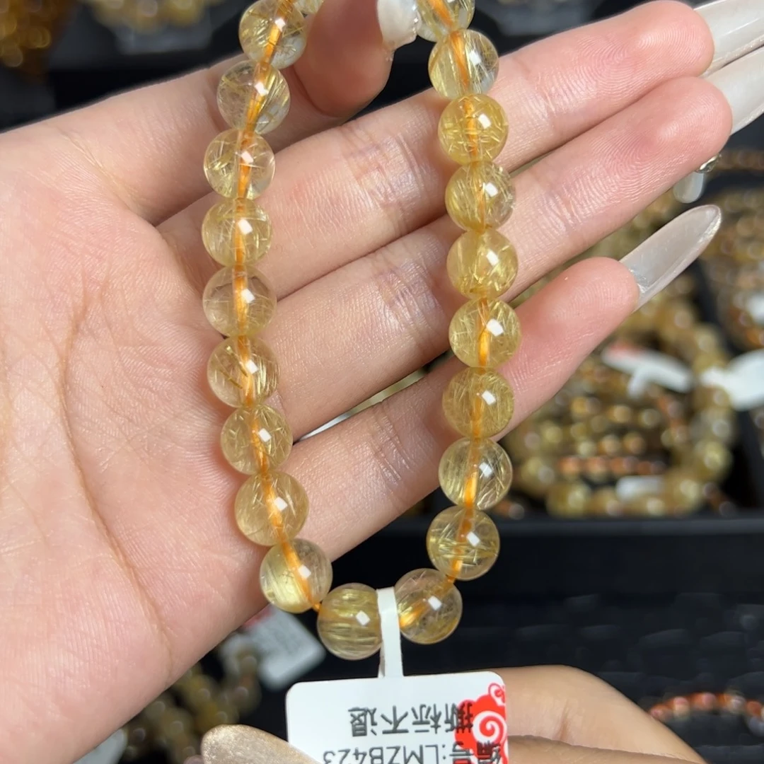 未镶嵌手链水晶天然金发晶