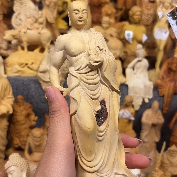 黄杨木黄杨木地藏瑕疵