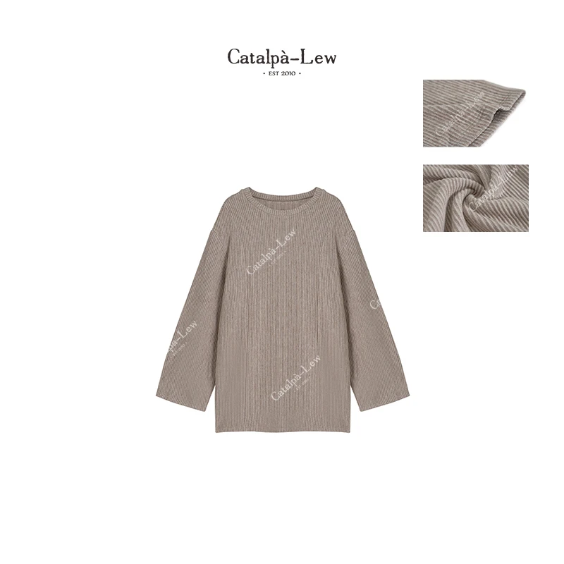 CatalpaLew「知璞」腔调穿搭伯明翰慵懒舒适百搭毛针织衫 #C8704