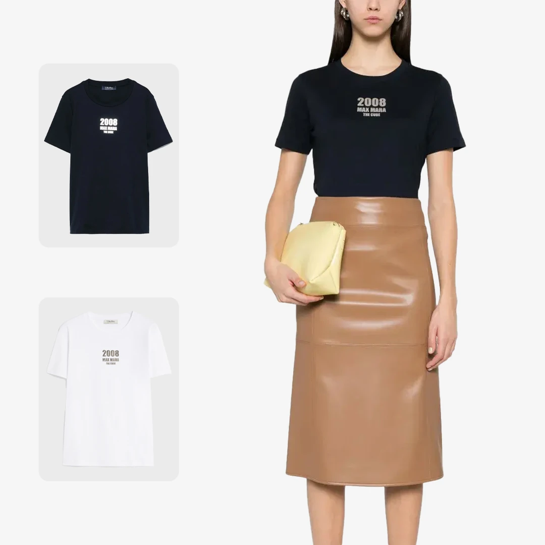 MaxMara【国现 专柜2100】女士春秋新款圆领短袖T恤 Quieto