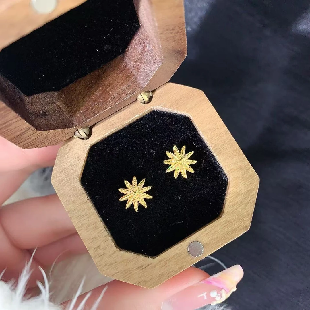 【伟新源】足金999 5G工艺  芒星弯钩1.97克