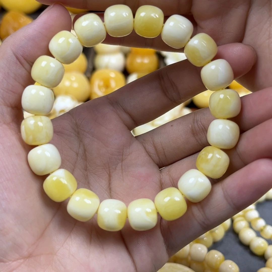 琥珀未镶嵌手串同料老邢手串11.2mm