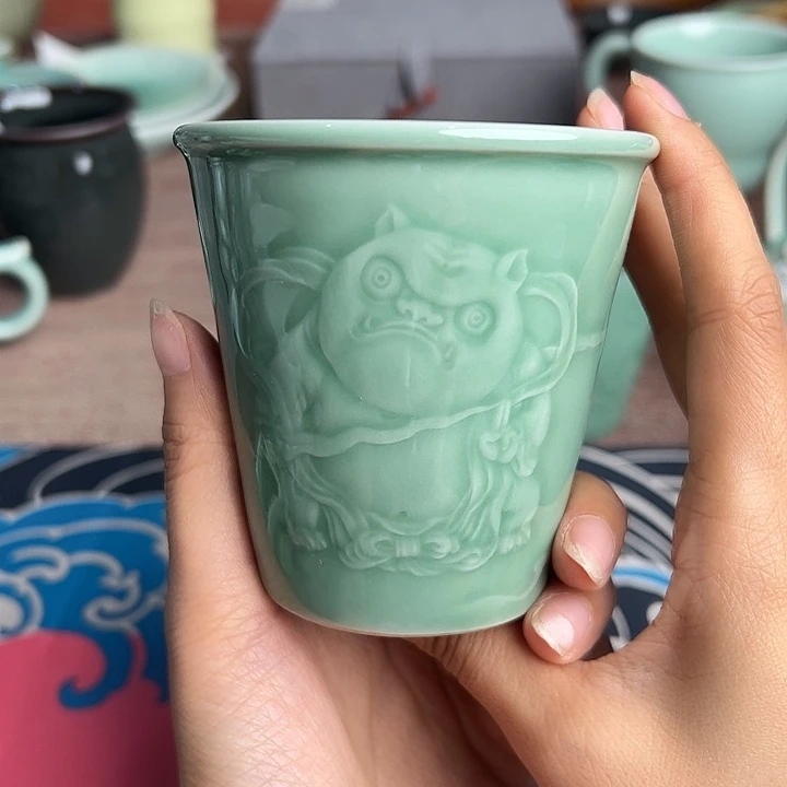 龙泉云间青瓷小米茶器