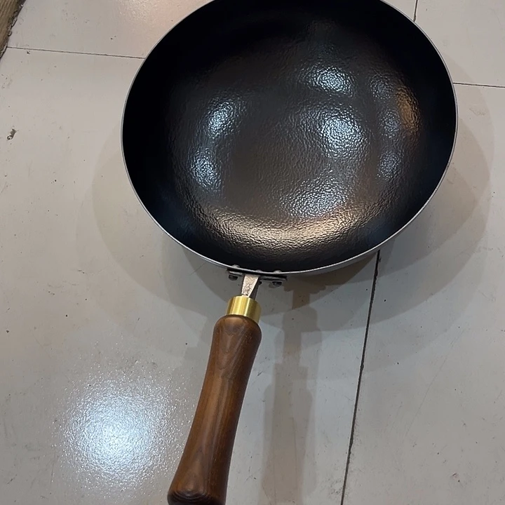 熟铁30圆底炒锅微瑕特价不退不换