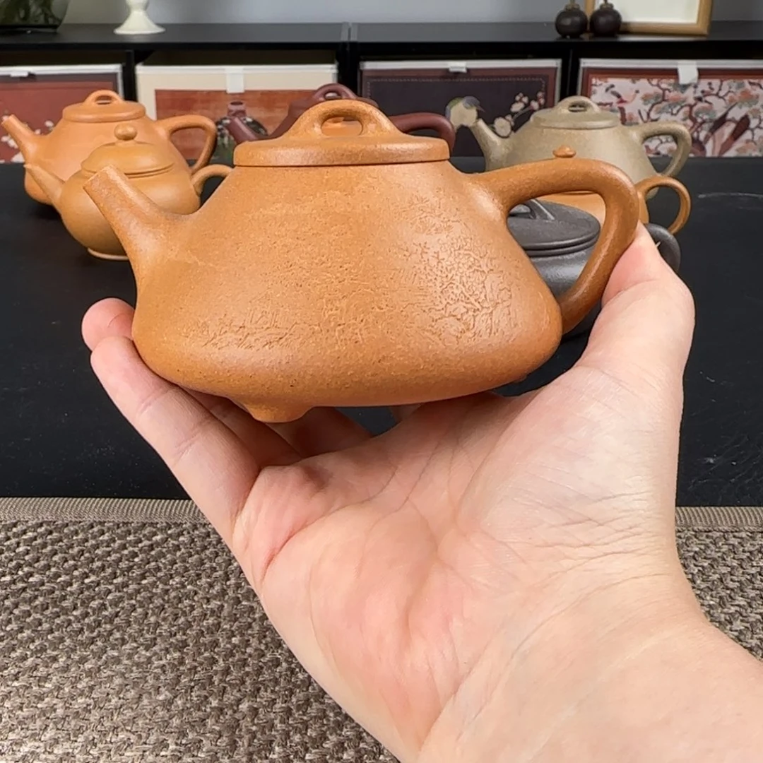 溜***渔茶壶紫砂微瑕子冶