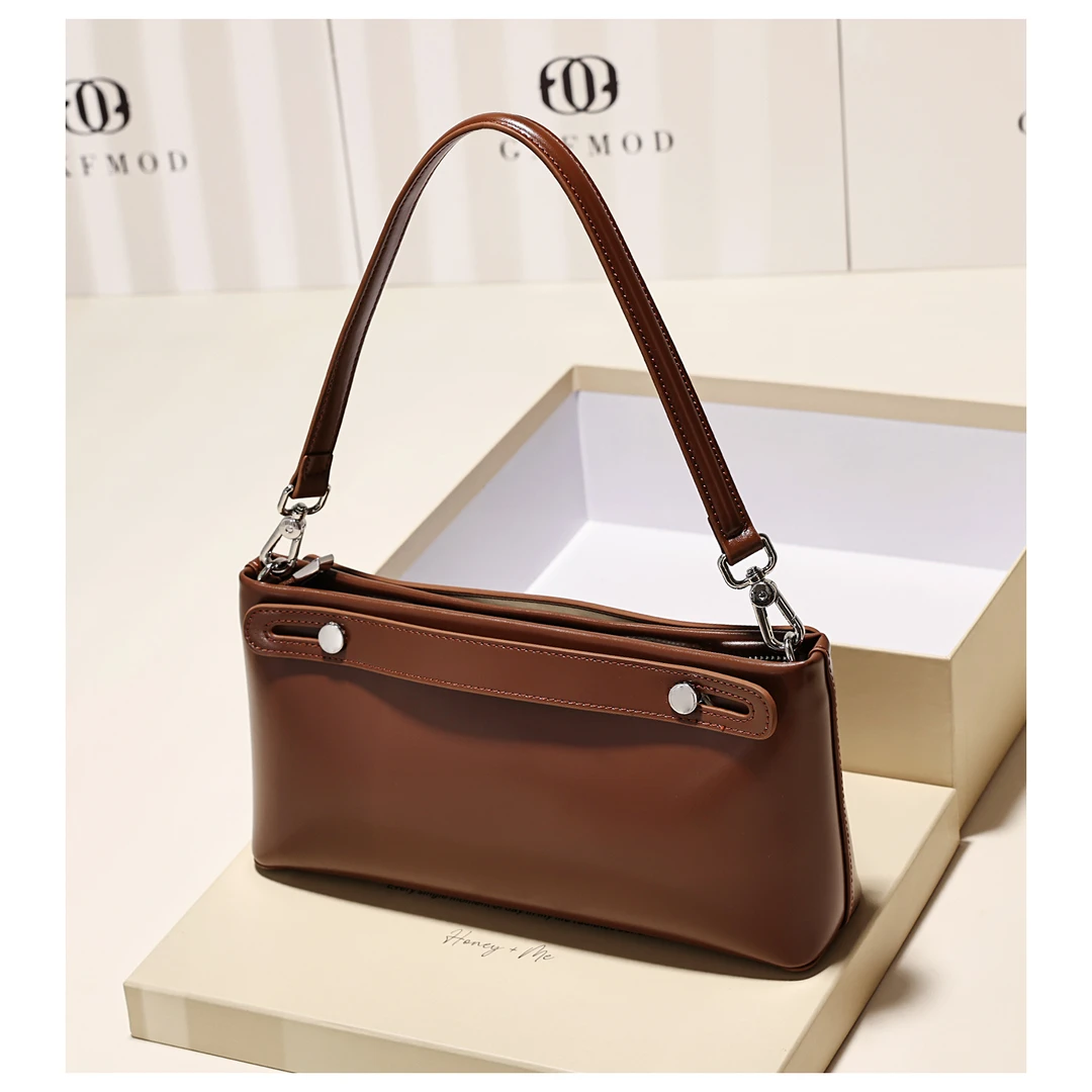 GXFMOD新款高级时尚简约真皮腋下包女2025早秋新款时尚单肩斜挎包