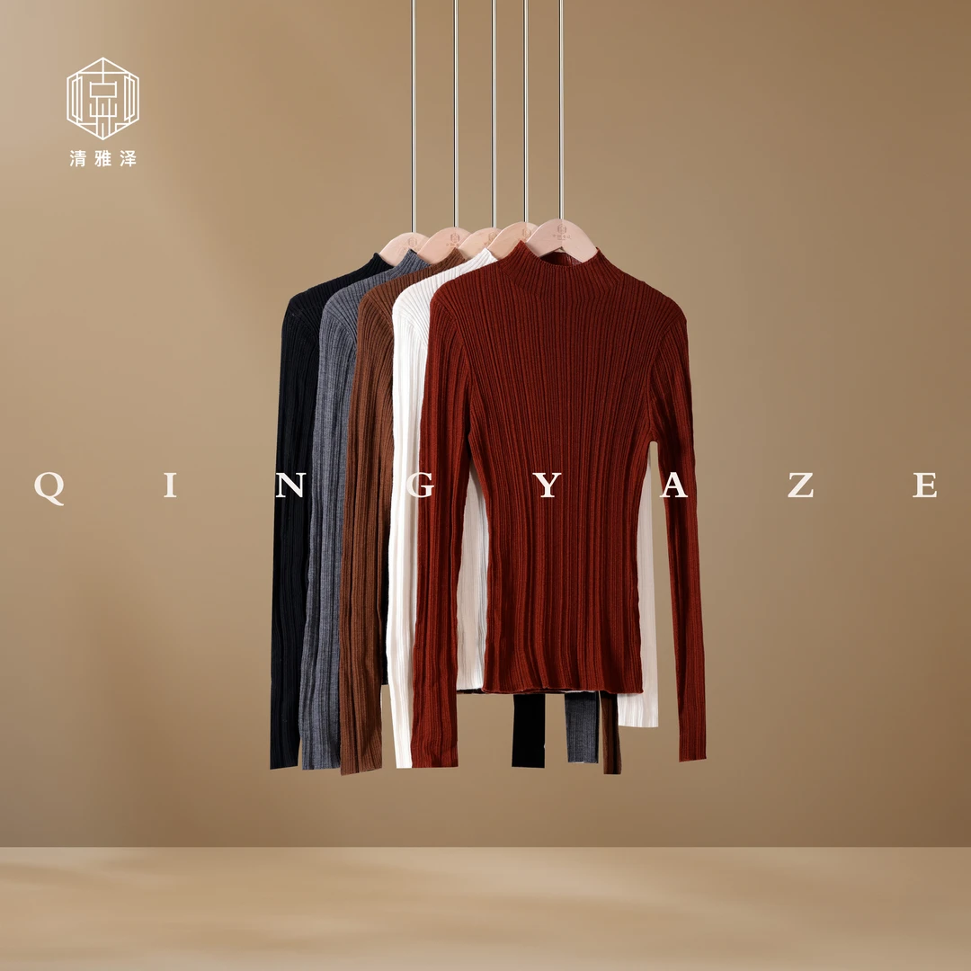 OTW扬子纱！超细美丽诺羊毛岛精机器无缝一线成衣上衣！80087