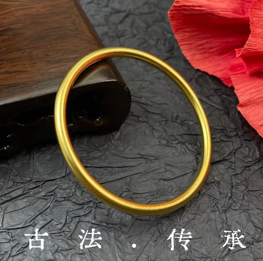 铜合金手镯 铜合金手镯  古法传承经典素圈手镯女款轻奢不掉色