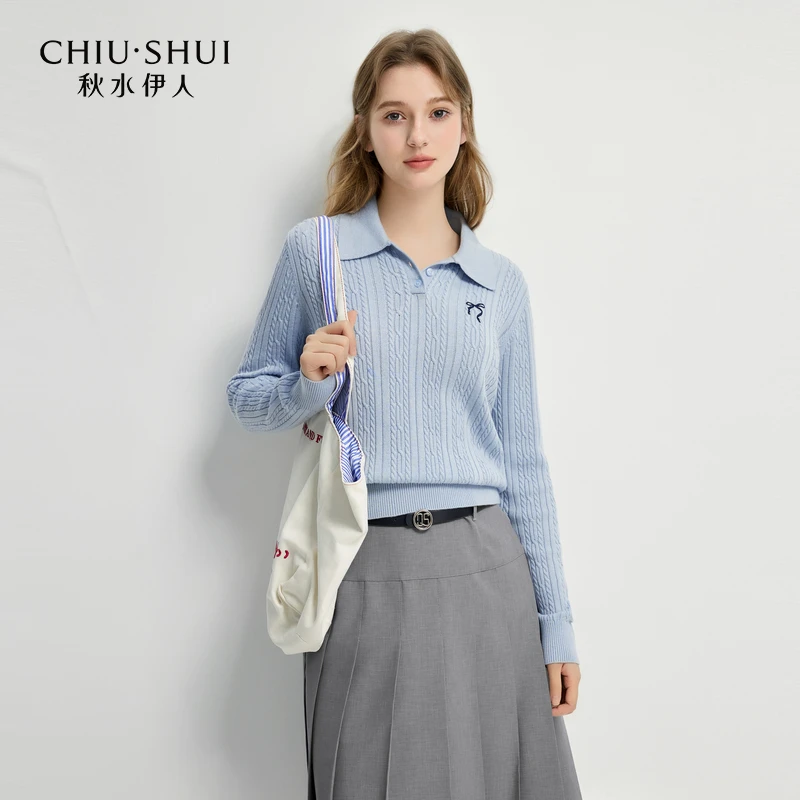 【直播】秋水伊人H型毛针织衫女上衣625101D100319