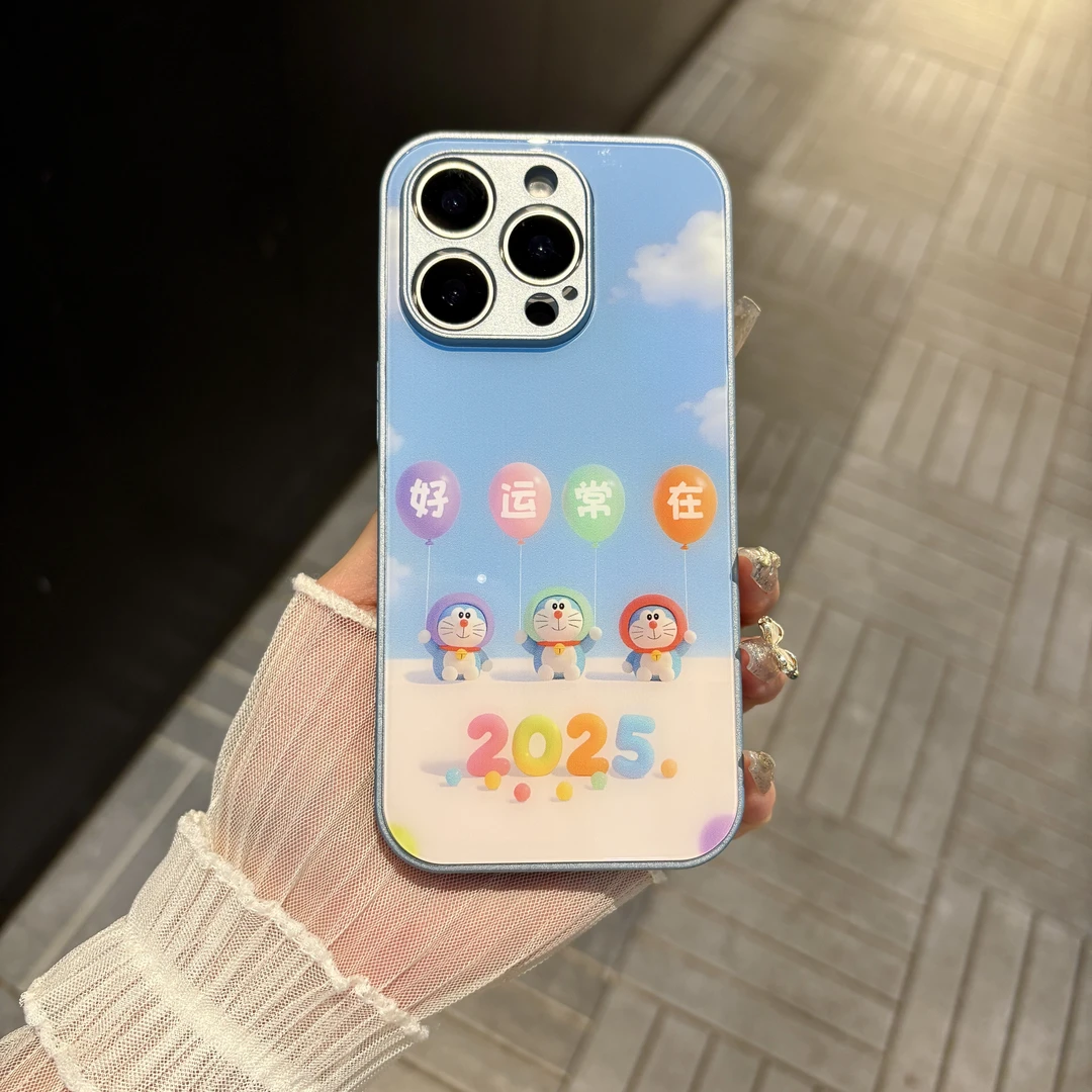 苹果/华为/oppo/vivo/小米 2025好运常在适用iPhone16玻璃手机壳