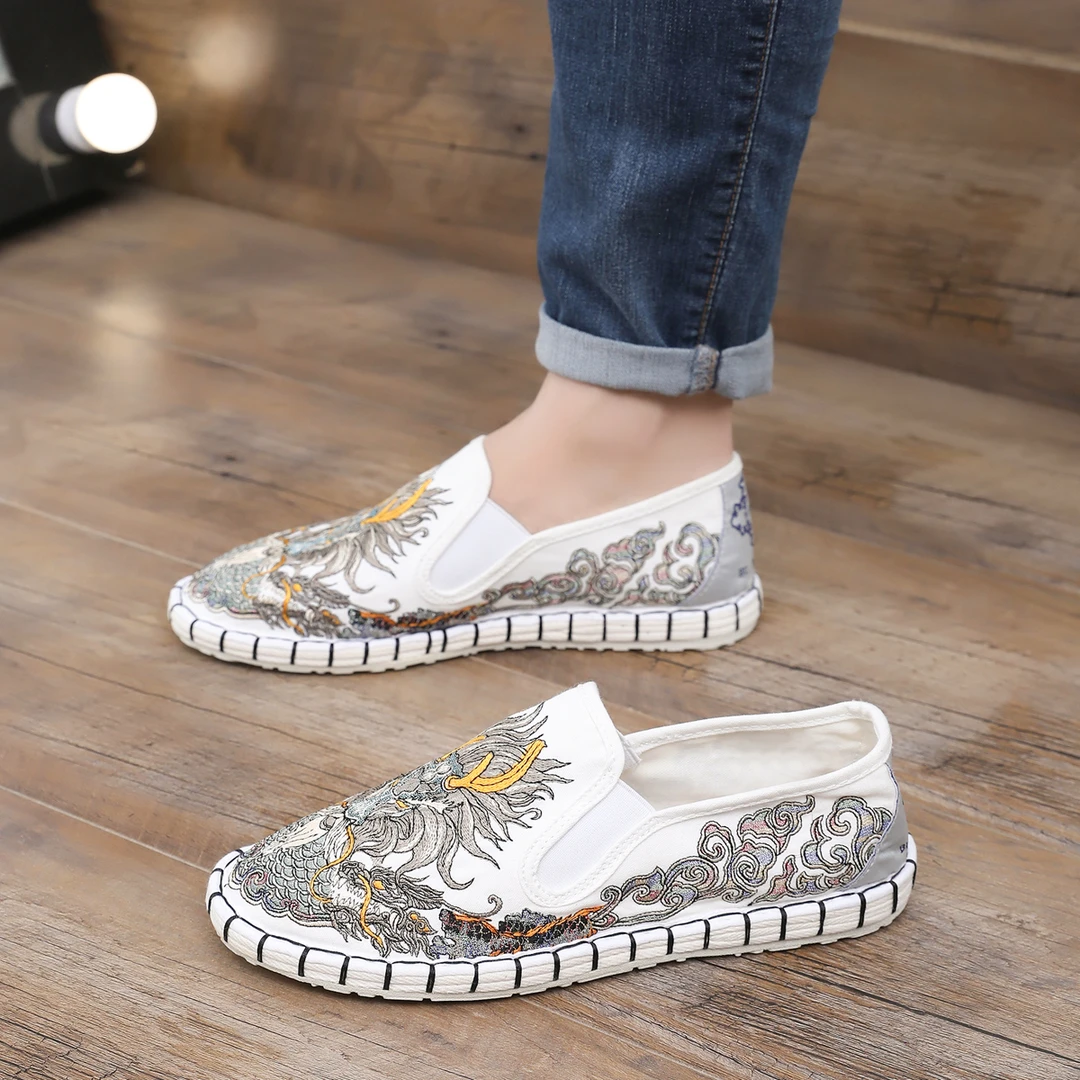 2025新款老北京布鞋男软底手工千层底刺绣男士布鞋休闲国潮中国风