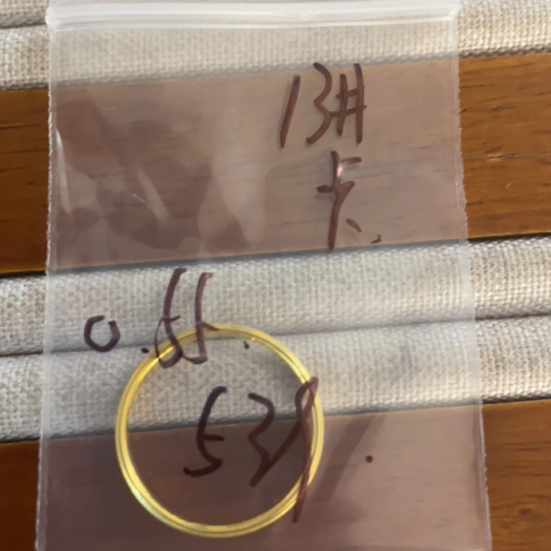 克重0.55 13号 米卡戒指 足金999
