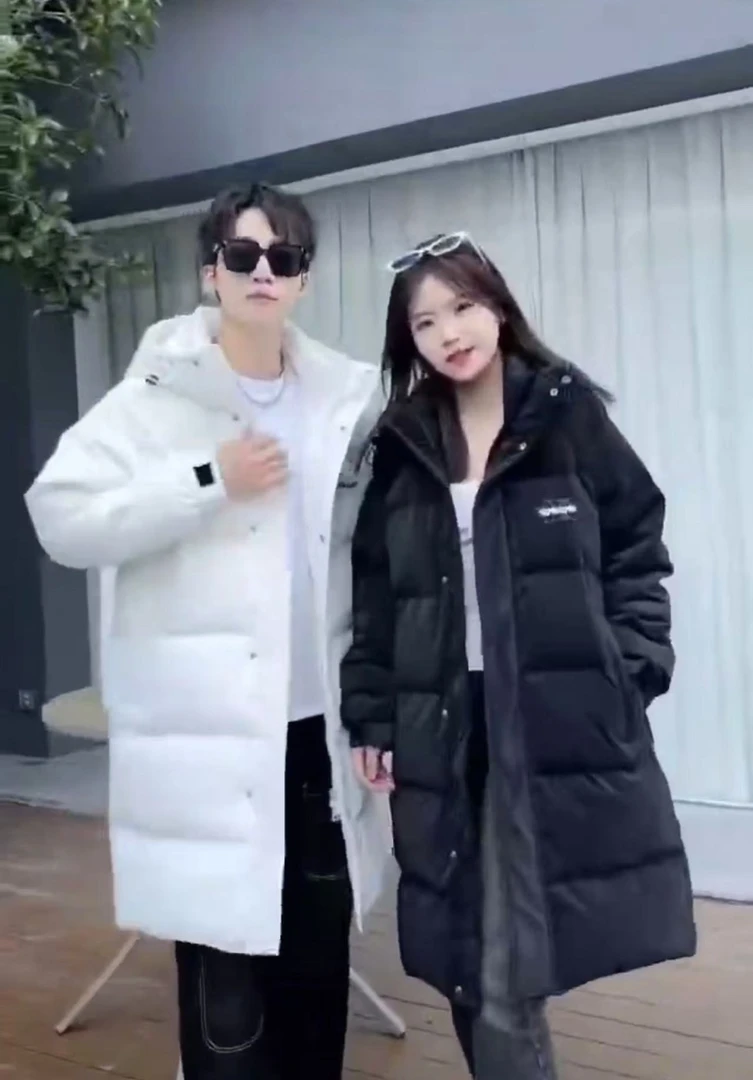 【羽】【潮牌男装】9906 #男女同款中长款连帽外套