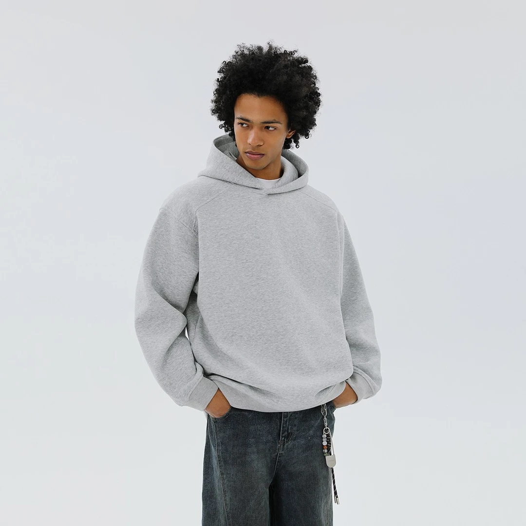 Jaaniste秋季2025新款重磅设计感连帽卫衣男潮牌宽松套头情侣外套