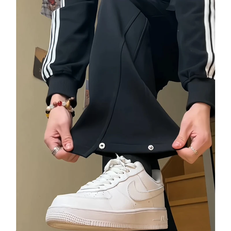 长裤时尚裤子运动cleanfit直筒卫裤宽松重磅垂感高街休闲裤小西裤