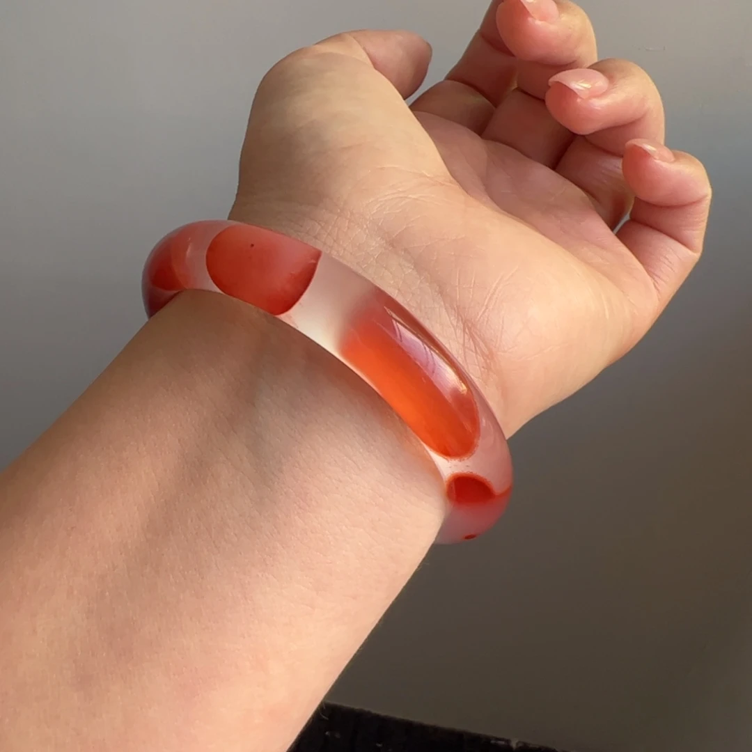 南红玛瑙未镶嵌（飘花手镯55.2mm