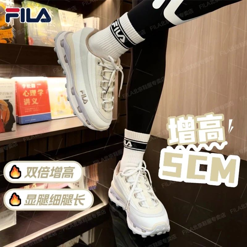 Fila/斐乐【KM叠叠鞋2S】限定新款女鞋复古潮流运动跑鞋F12W611125F