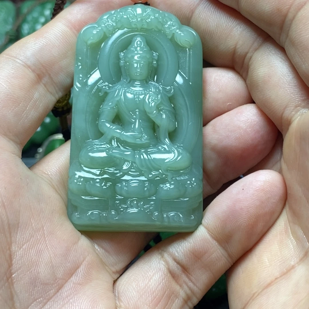 財****和田玉（碧玉）未镶嵌挂件