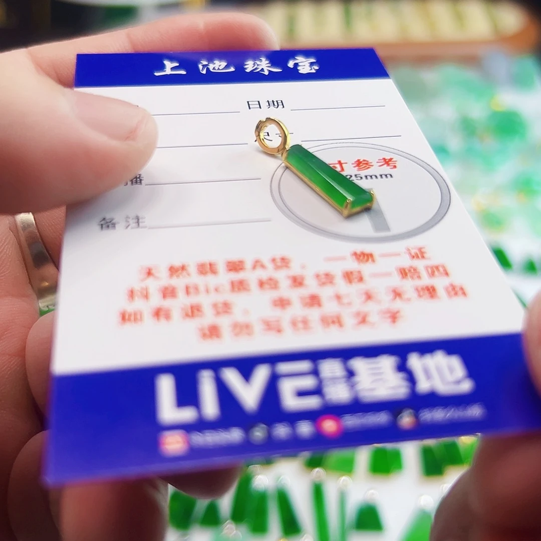颈饰18K金镶嵌翡翠时**然翡翠