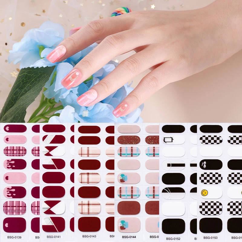 照灯变硬UV二代凝胶指甲贴半固化美甲光疗软性穿戴甲防水日系美甲