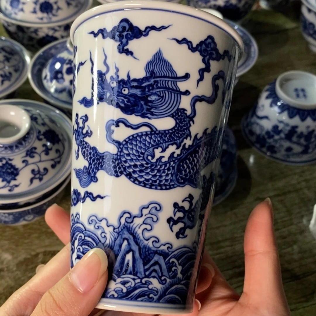 手工手绘柴窑杯