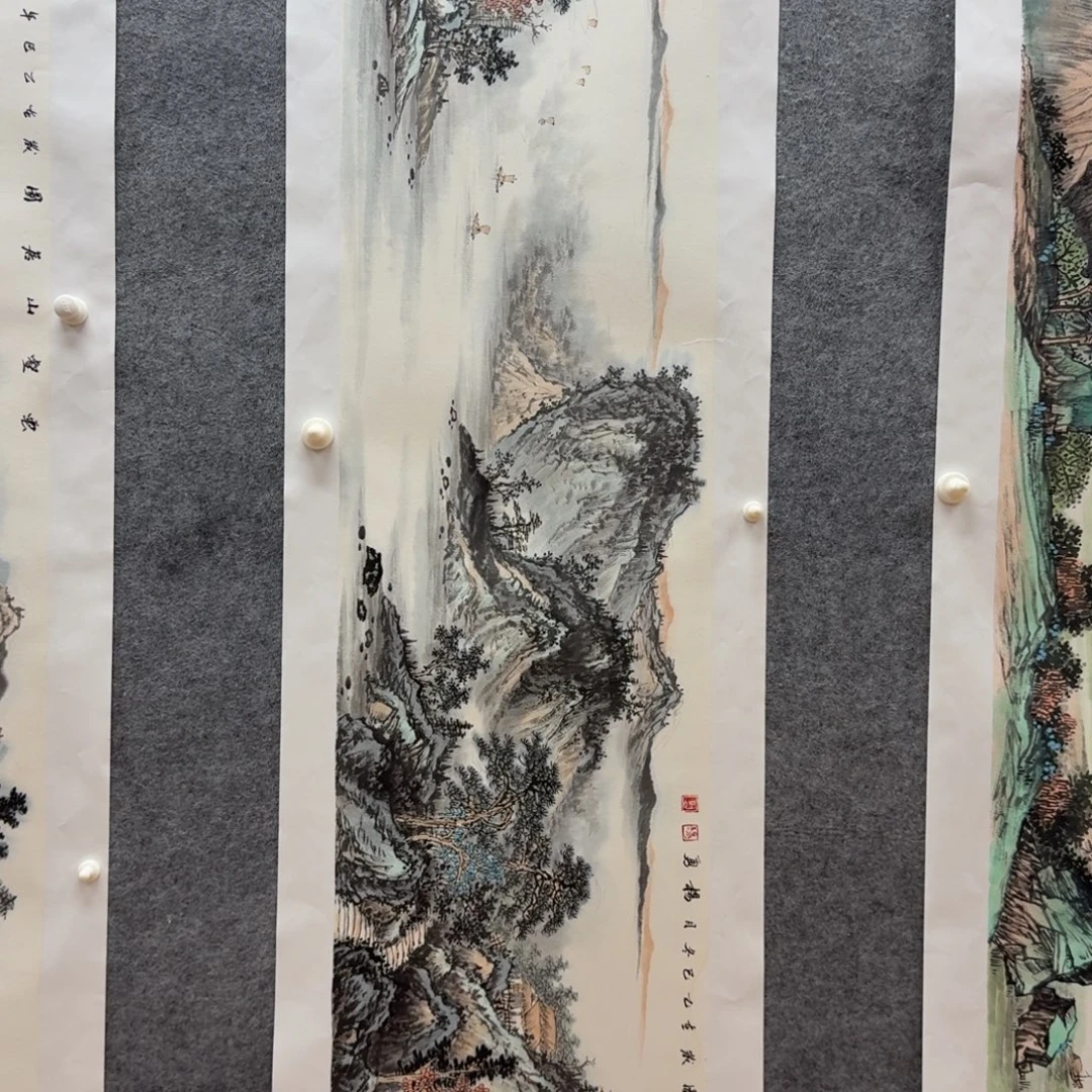 国画杨勇四尺对开作品