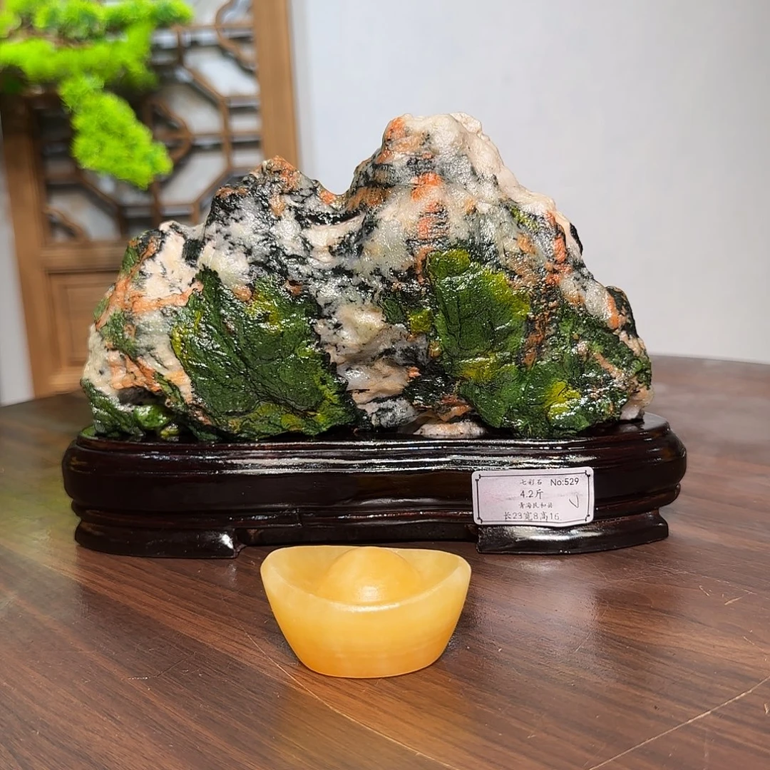 石材七彩石摆件，，，，，，，