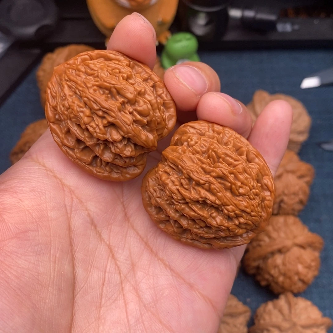 文玩核桃把件37麦穗虎头全品