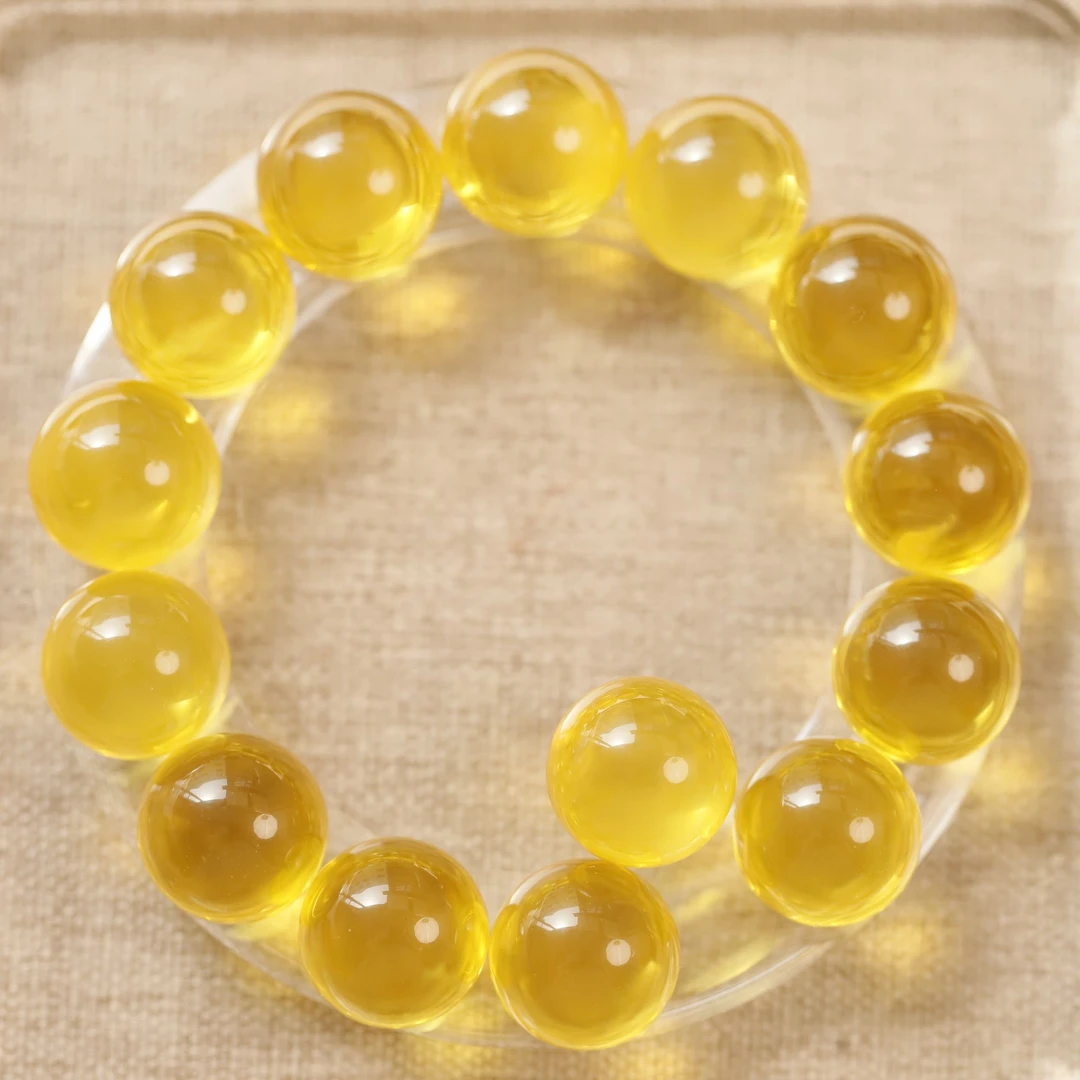天然原矿琥珀蜜蜡俄料金珀手串15+mm14颗