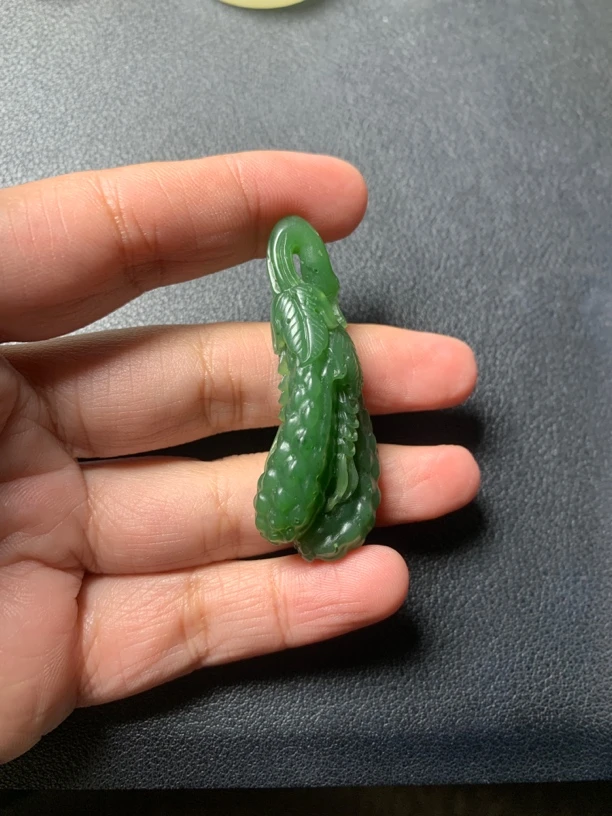 俄罗斯碧玉阳绿福瓜挂件