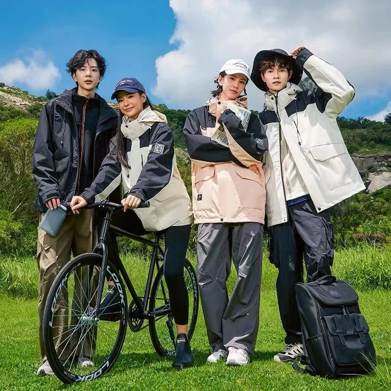 【三合一冲锋衣】高档加厚保暖外套男女同款百搭女装4741[XSLF]