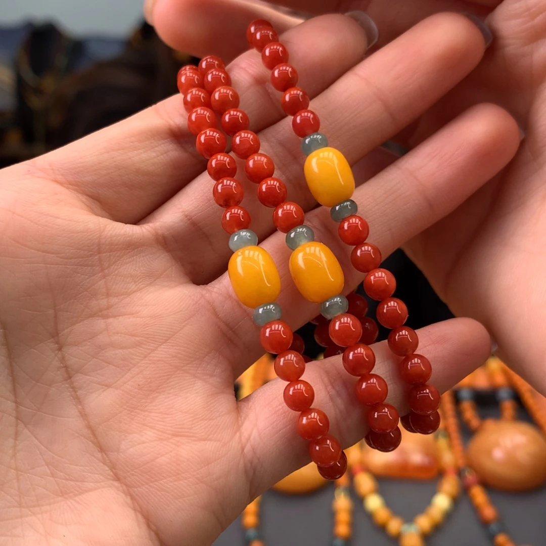 南红玛瑙手串未镶嵌多样性发一