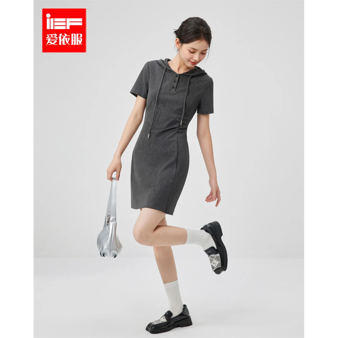 【美式休闲系列】IEF/爱依服2025新款夏季显瘦时尚连衣裙