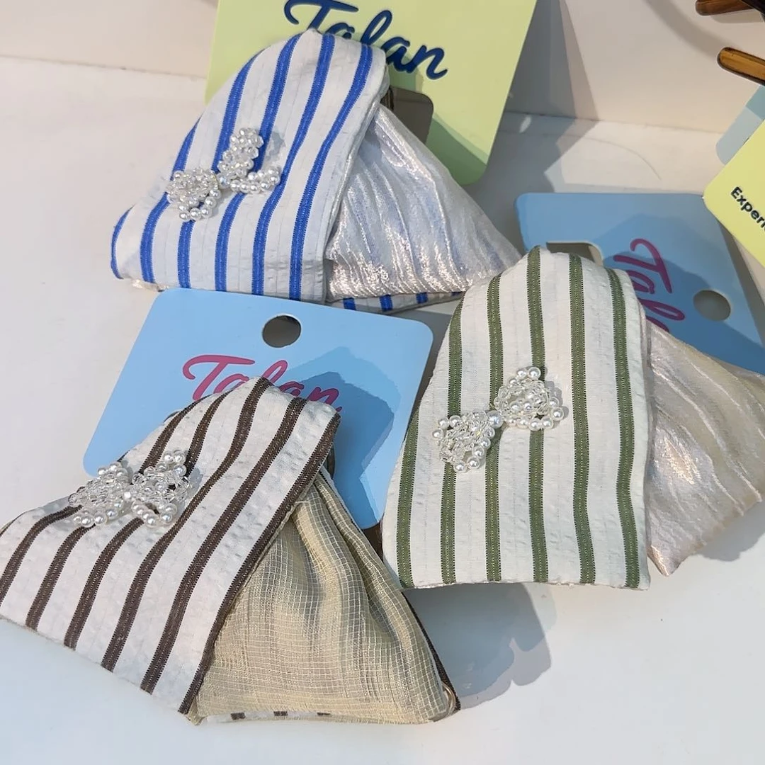 星***y皮质铁合金懒人夹格子发饰品