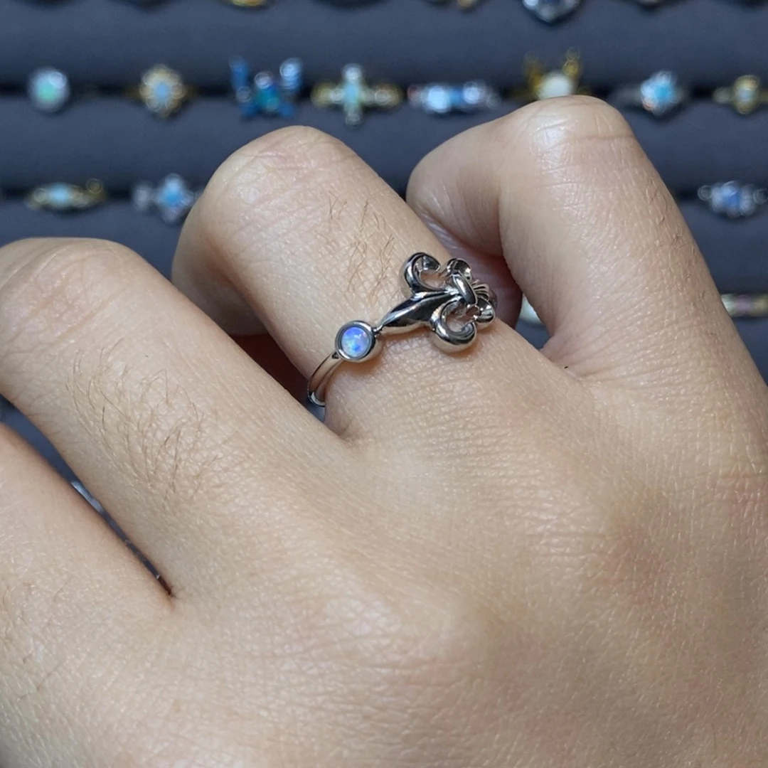 欧泊珠宝奇石未镶嵌戒指